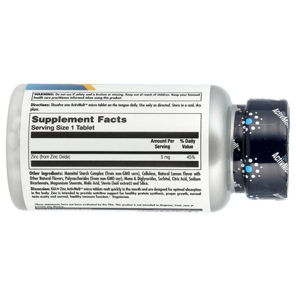 KAL, Zinc, Lemon, 5 mg, 60 Micro Tablets