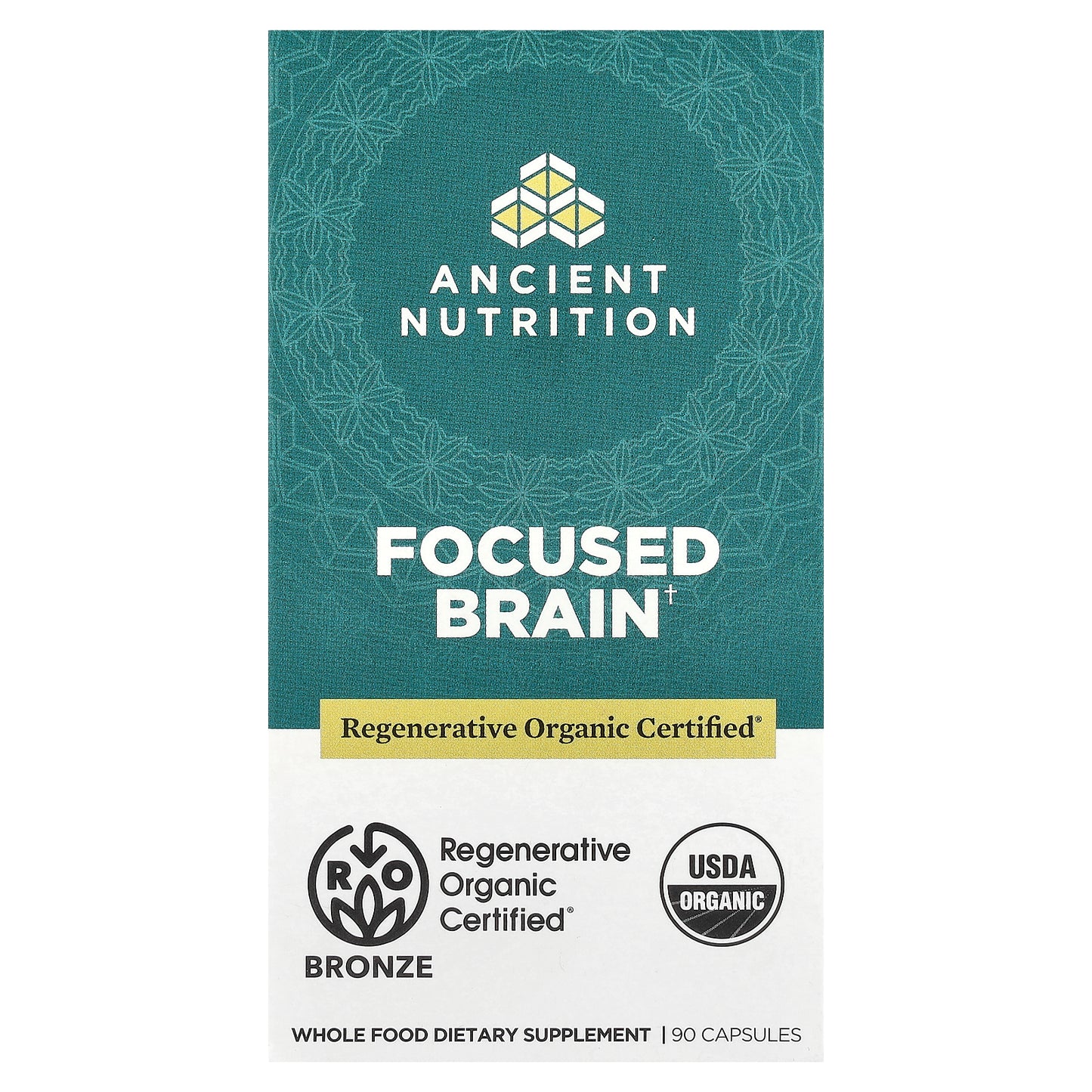 Ancient Nutrition, Focused Brain, 90 Capsules