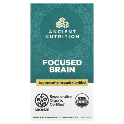 Ancient Nutrition, Focused Brain, 90 Capsules