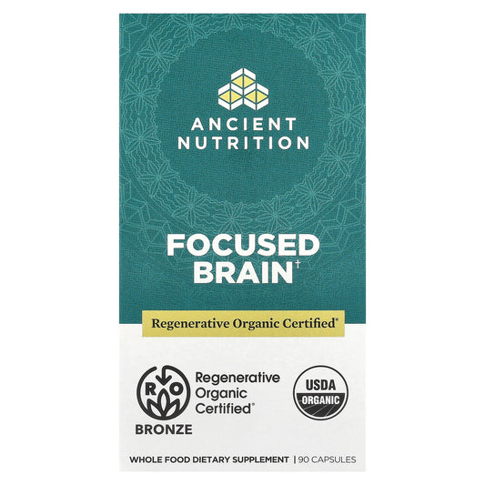 Ancient Nutrition, Focused Brain, 90 Capsules