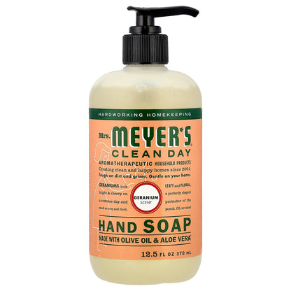 Mrs. Meyers Clean Day, Hand Soap, Geranium, 12.5 fl oz (370 ml)
