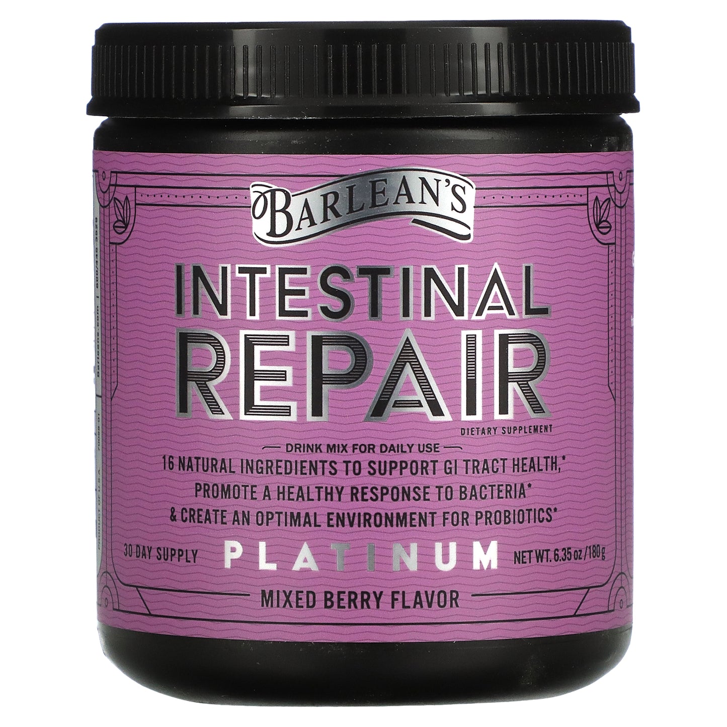 Barlean's, Platinum Intestinal Repair, Mixed Berry, 6.35 oz (180 g)