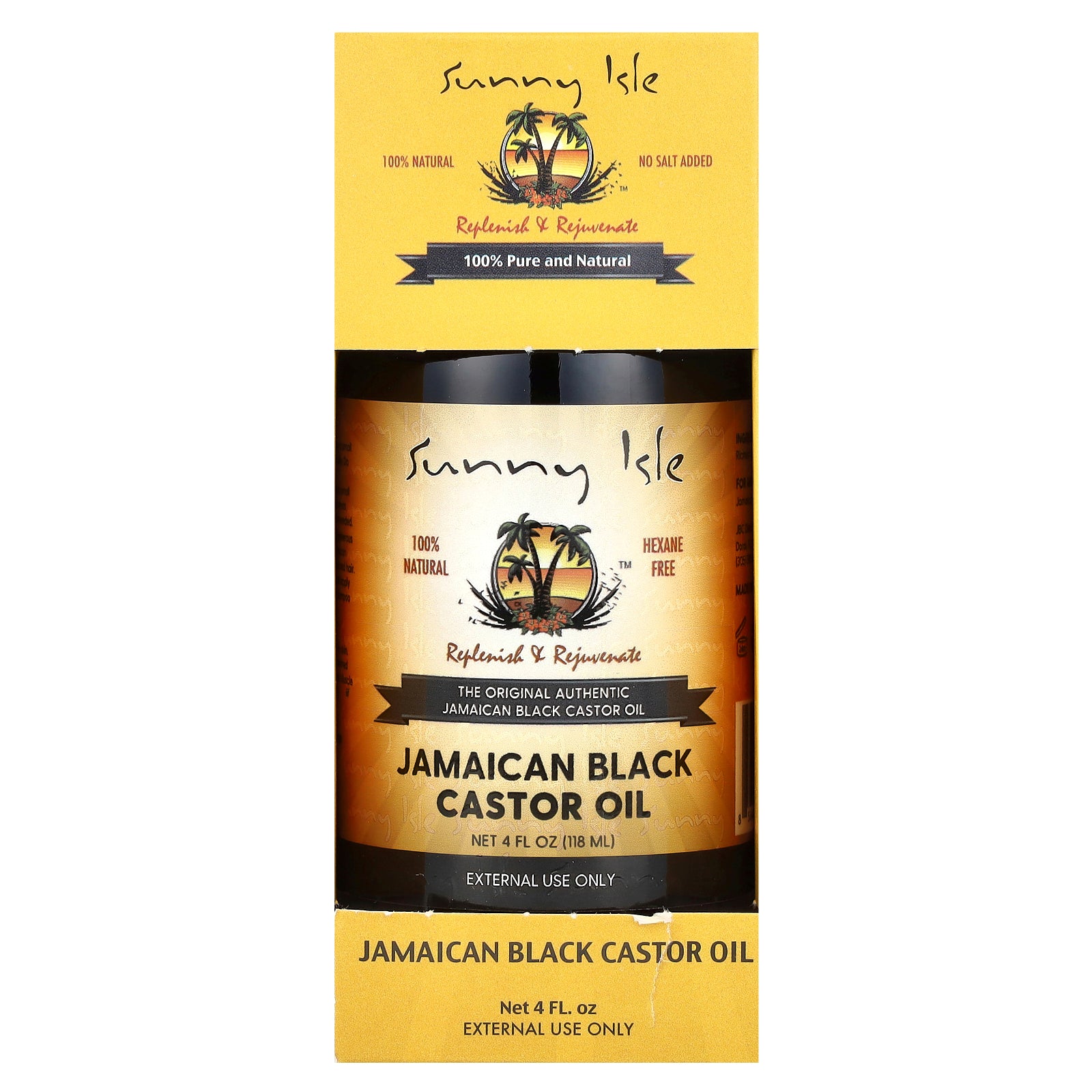 Sunny Isle, Jamaican Black Castor Oil, 4 fl oz (118 ml)