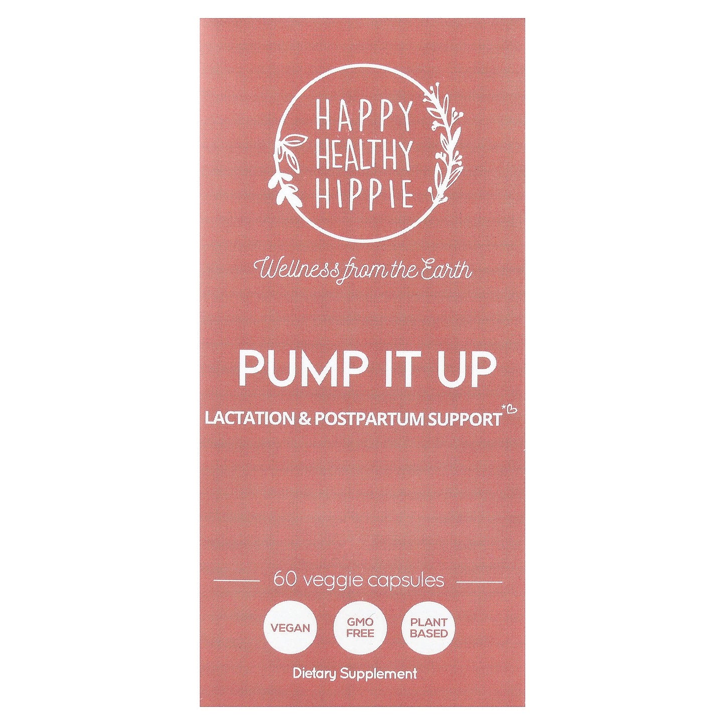 Happy Healthy Hippie, Pump It Up, Lactation & Postpartum Support, 60 Veggie Capsules