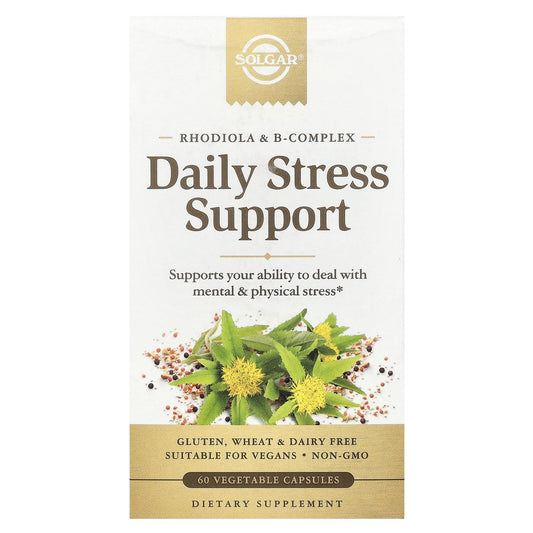 Solgar, Daily Stress Support, Rhodiola & B-Complex, 60 Vegetable Capsules