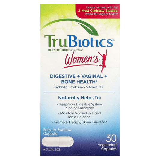 TruBiotics, Women's Digestive + Vaginal + Bone Health , 30 Vegetarian Capsules