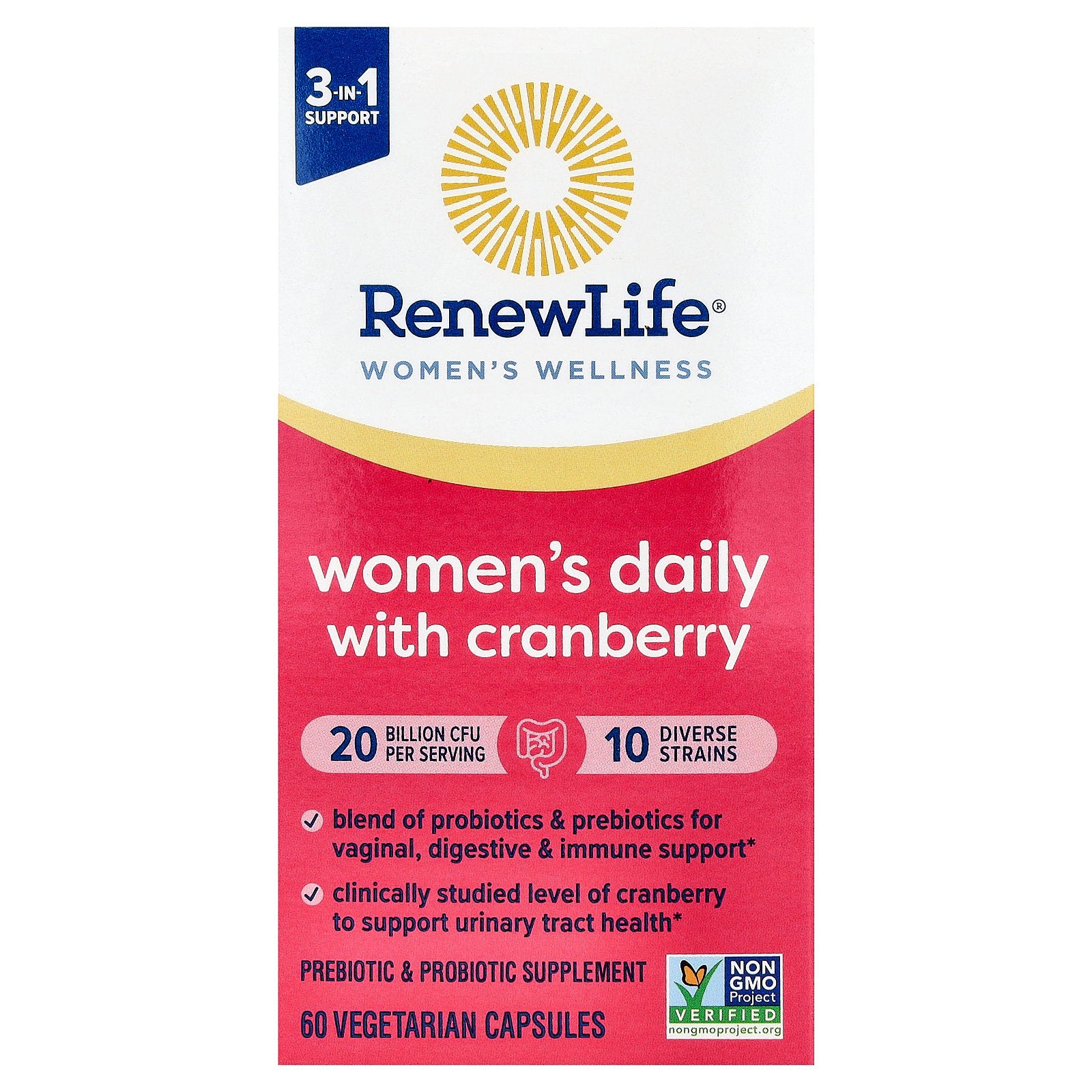 Renew Life, Women's Daily with Cranberry, 60 Vegetarian Capsules