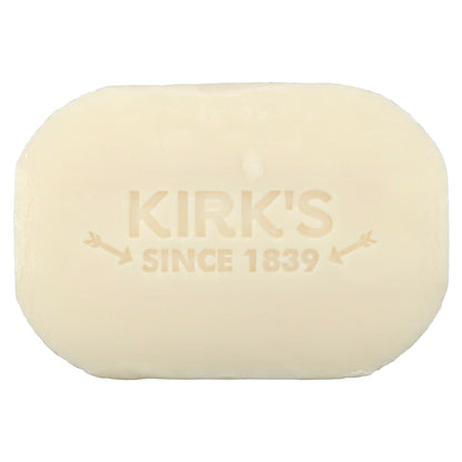 Kirk's, 100% Premium Coconut Oil Castile Bar Soap, Fragrance Free, 3 Bars, 4 oz (113 g) Each