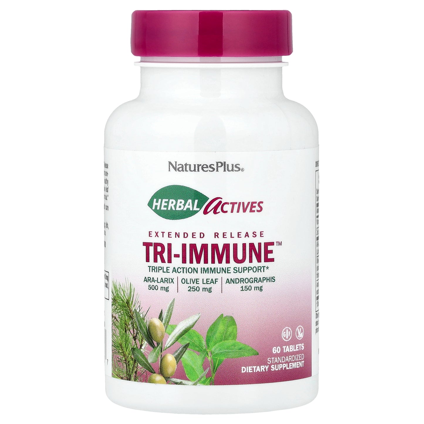NaturesPlus, Herbal Actives, Extended Release Tri-Immune™, 60 Tablets