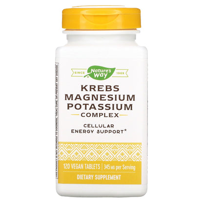 Nature's Way, Krebs Magnesium Potassium Complex, 345 mg, 120 Vegan Tablets (172 mg per Tablet)