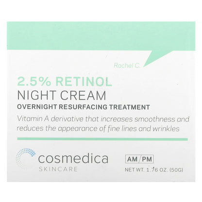 Cosmedica Skincare, 2.5% Retinol Night Cream, 1.76 oz (50 g)