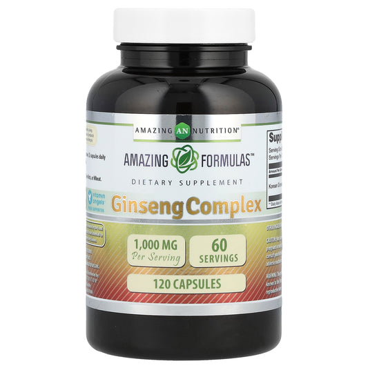 Amazing Nutrition, Ginseng Complex, 120 Capsules (500 mg per Capsule)