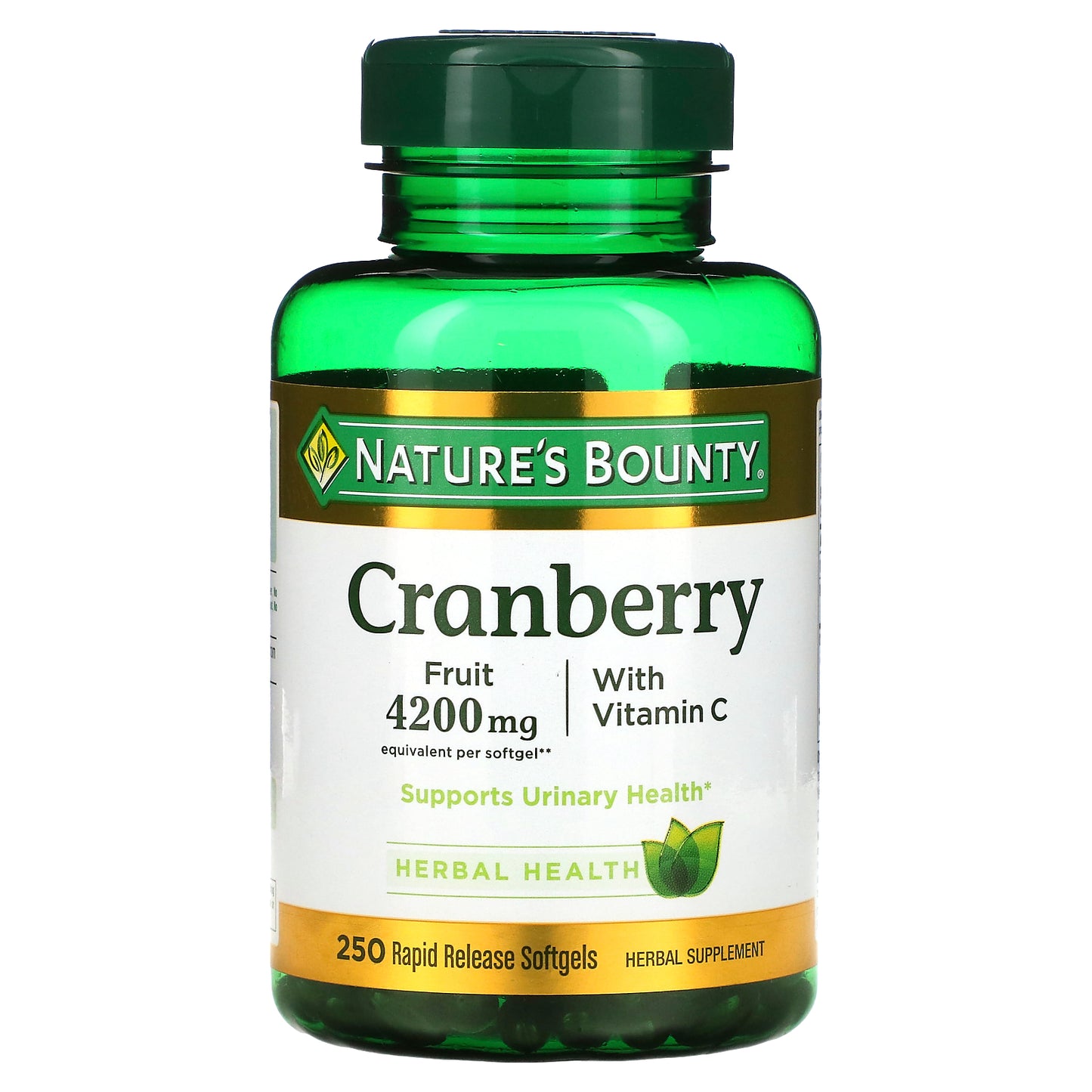 Nature's Bounty, Cranberry with Vitamin C, 250 Rapid Release Softgels