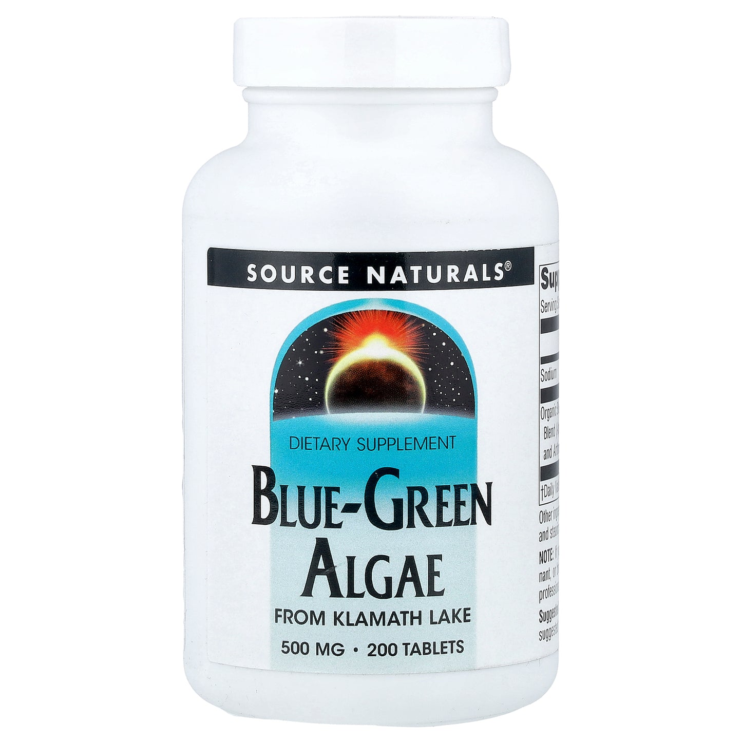 Source Naturals, Blue-Green Algae, 500 mg, 200 Tablets