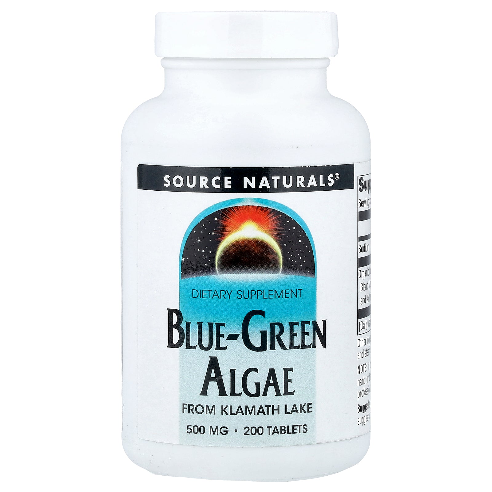 Source Naturals, Blue-Green Algae, 500 mg, 200 Tablets
