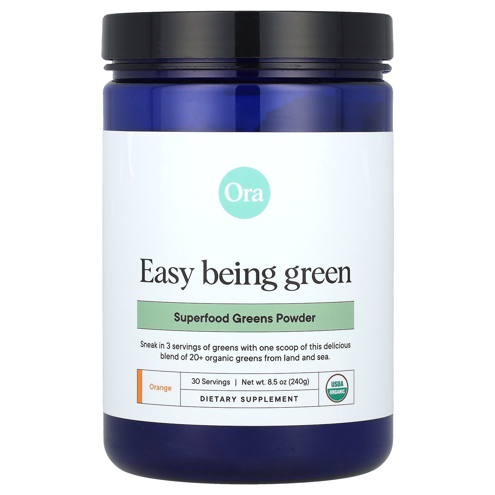 Ora, Easy Being Green, Superfood Greens Powder, Orange, 8.5 oz (240 g)