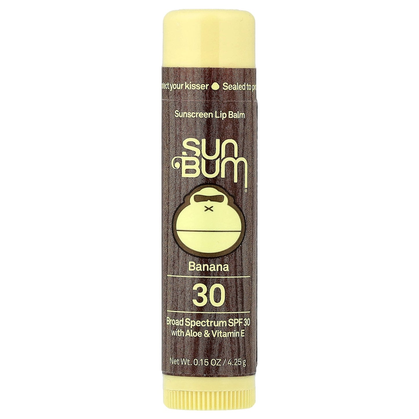 Sun Bum, Sunscreen Lip Balm, SPF 30, Banana, 0.15 oz (4.25 g)