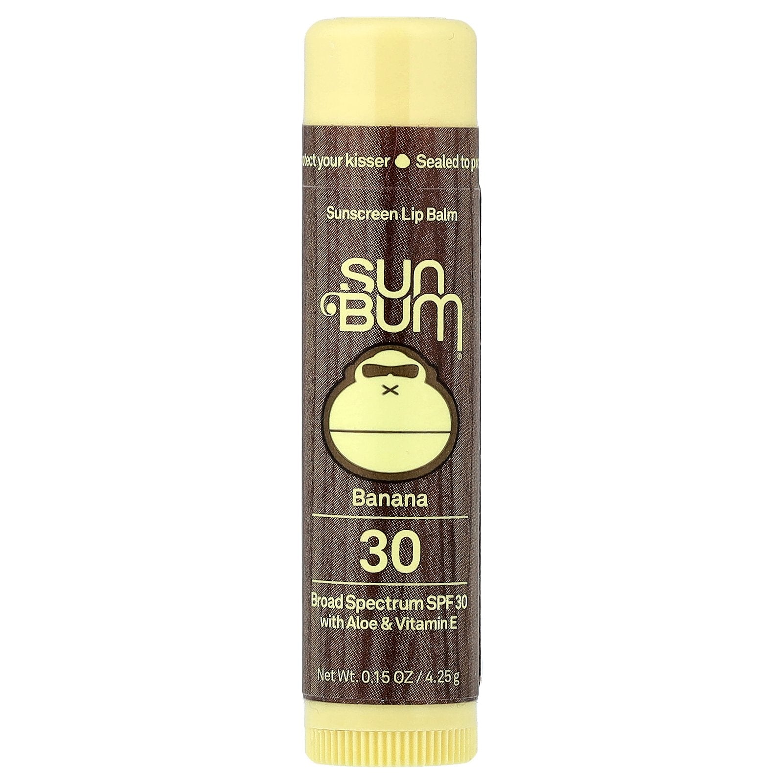 Sun Bum, Sunscreen Lip Balm, SPF 30, Banana, 0.15 oz (4.25 g)