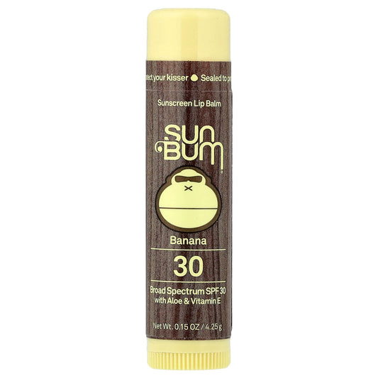 Sun Bum, Sunscreen Lip Balm, SPF 30, Banana, 0.15 oz (4.25 g)