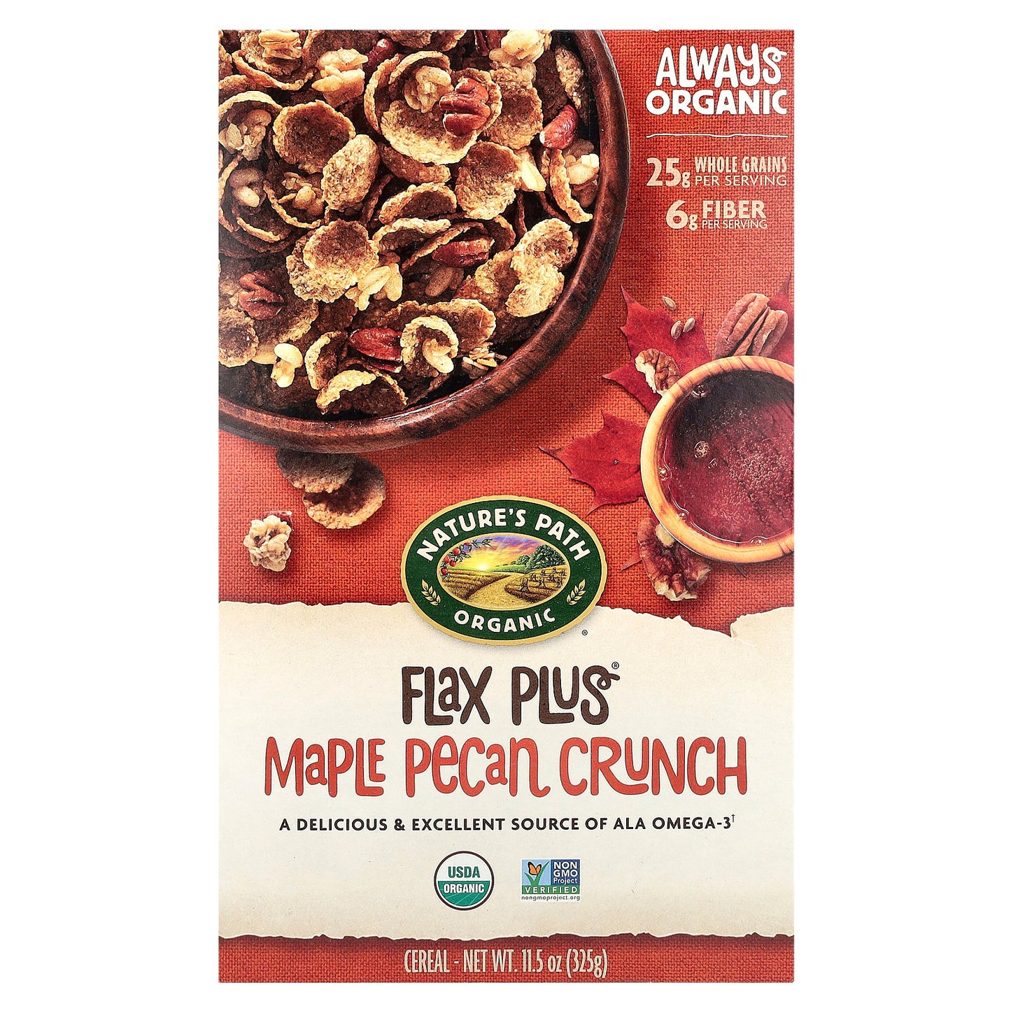 Nature's Path, Organic Flax Plus® Cereal, Maple Pecan Crunch, 11.5 oz (325 g)