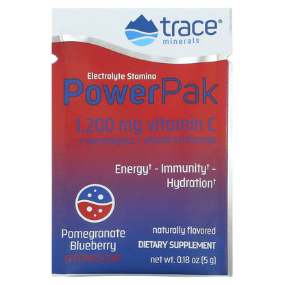 Trace, Electrolyte Stamina PowerPak, Pomegranate Blueberry, 30 Packets, 0.18 oz (5 g) Each