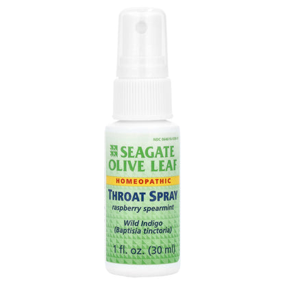 Seagate, Olive Leaf Throat Spray, Raspberry Spearmint, 1 fl oz (30 ml)