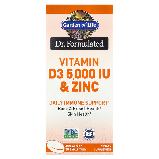 Garden of Life, Vitamin D3 & Zinc, 30 Small Tabs