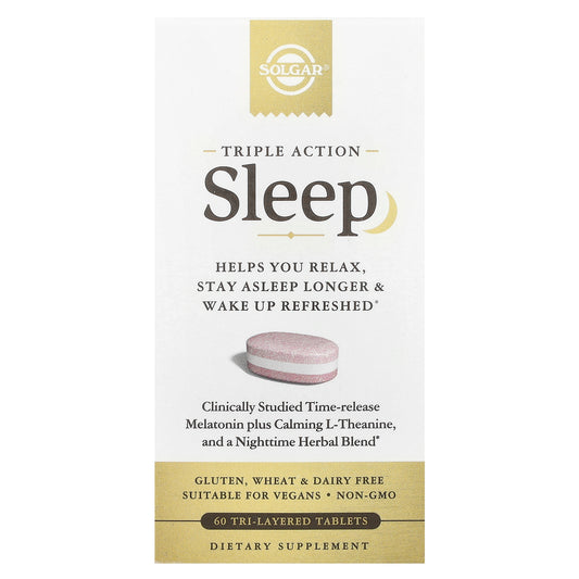 Solgar, Sleep, Triple Action, 60 Tri-Layered Tablets