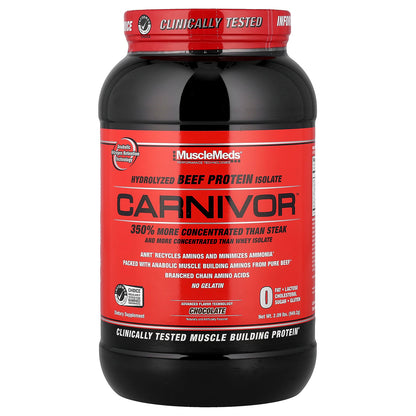 MuscleMeds, Carnivor™, Hydrolyzed Beef Protein Isolate, Chocolate, 2.09 lbs (949.2 g)