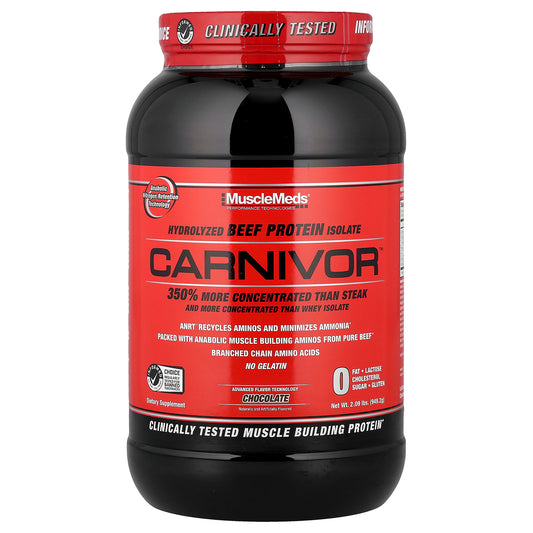 MuscleMeds, Carnivor™, Hydrolyzed Beef Protein Isolate, Chocolate, 2.09 lbs (949.2 g)
