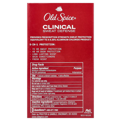 Old Spice, Clinical Sweat Defense, Antiperspirant/Deodorant, Stronger Swagger, 1.7 oz (48 g)
