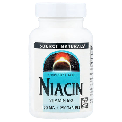 Source Naturals, Niacin, 100 mg, 250 Tablets
