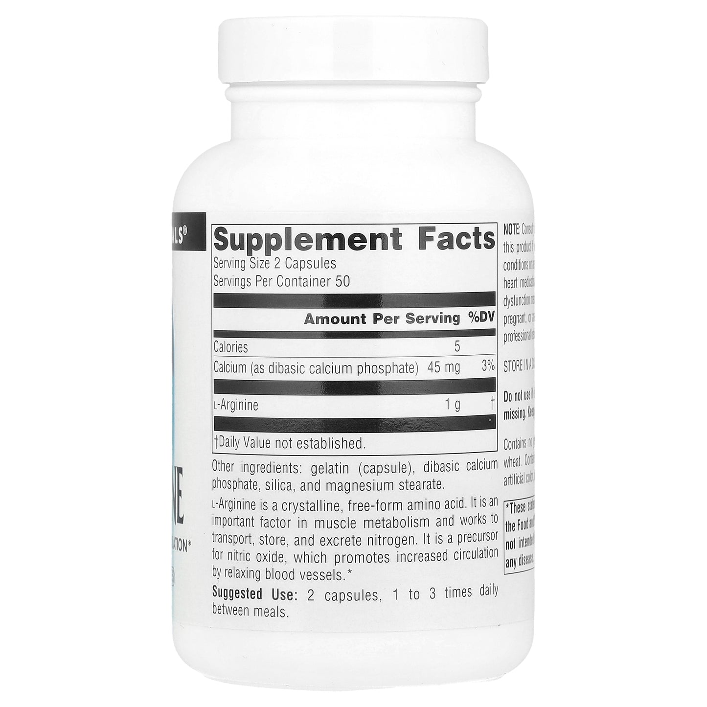 Source Naturals, L-Arginine, Free Form, 100 Capsules