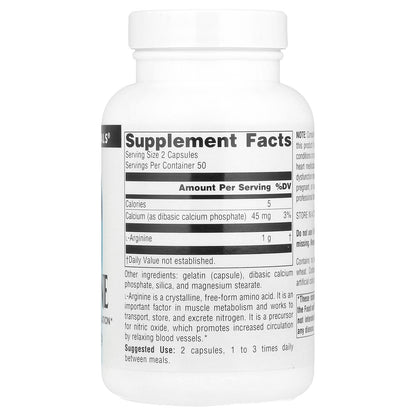 Source Naturals, L-Arginine, Free Form, 100 Capsules