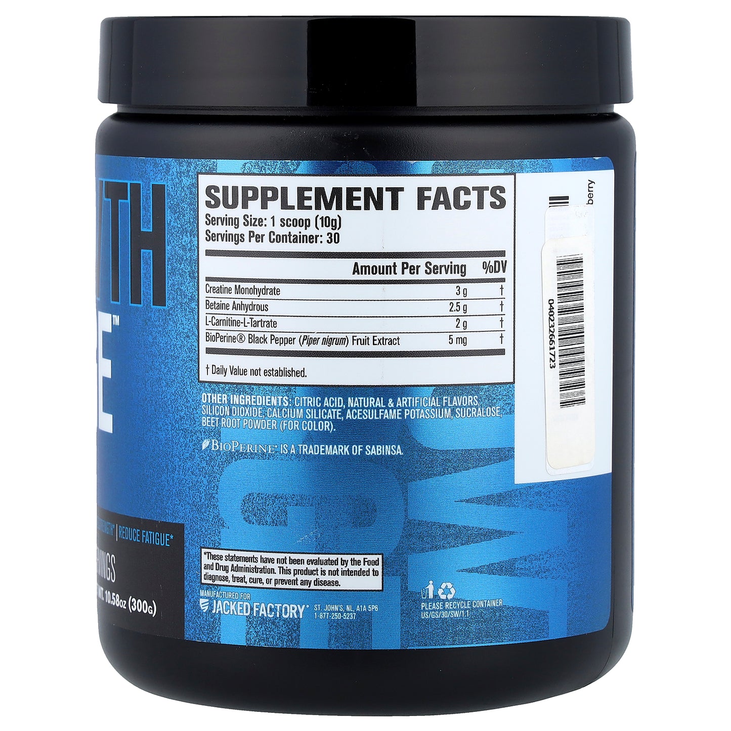 Jacked Factory, Growth Surge™, Post-Workout, Swoleberry, 10.58 oz (300 g)