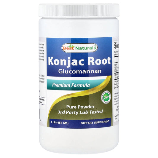 Best Naturals, Konjac Root Glucomannan, 1 lb (454 g)