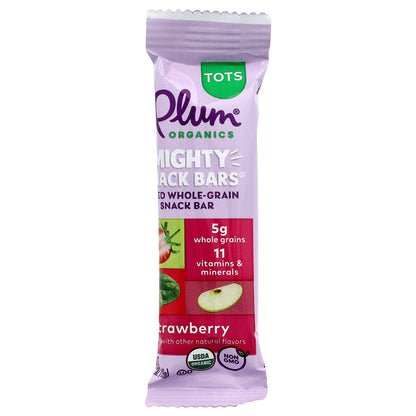 Plum Organics, Mighty Snack Bars®, Tots, Strawberry, 6 Bars, 0.67 oz (19 g) Each