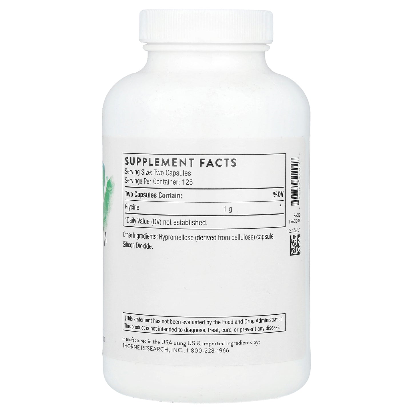 Thorne, Glycine, 250 Capsules (500 mg per Capsule)