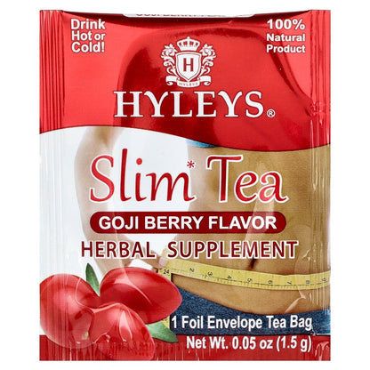 Hyleys Tea, Slim Tea, Goji Berry, 25 Foil Envelope Tea Bags, 1.32 oz (37.5 g)