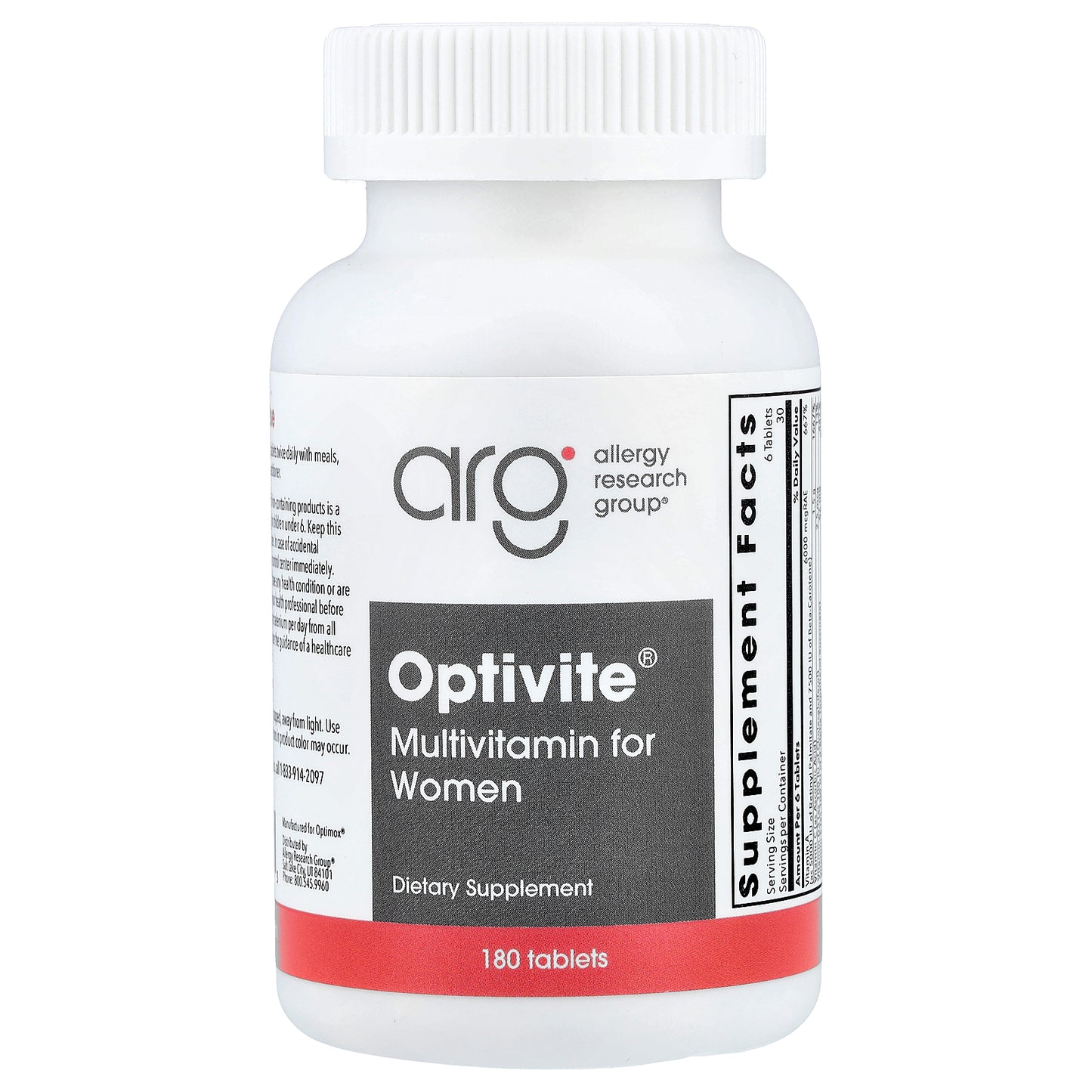 Optimox, Optivite® Multivitamin for Women, 180 Tablets