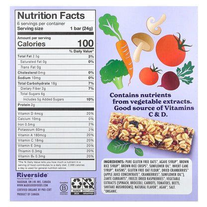MadeGood, Granola Bars, Mixed Berry, 6 Bars, 0.85 oz (24 g) Each