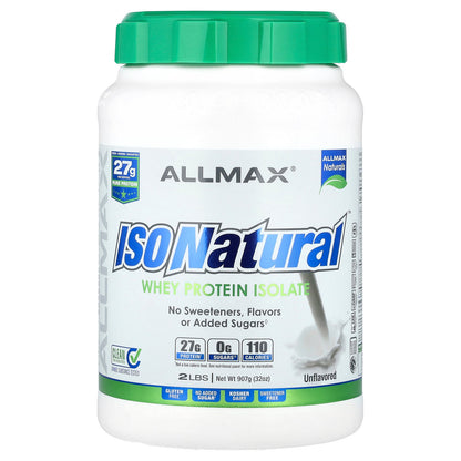 ALLMAX, ISONatural™, Whey Protein Isolate, Unflavored, 2 lbs (907 g)