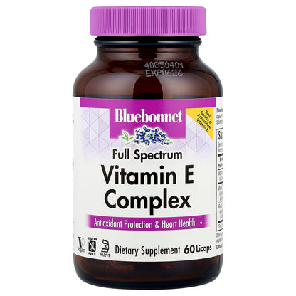 Bluebonnet Nutrition, Vitamin E Complex, Full Spectrum , 60 Licaps