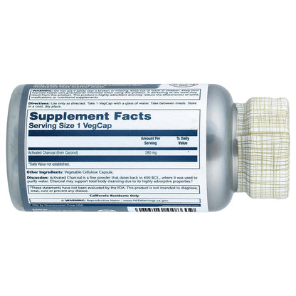 Solaray, Activated Charcoal, 280 mg, 90 VegCaps