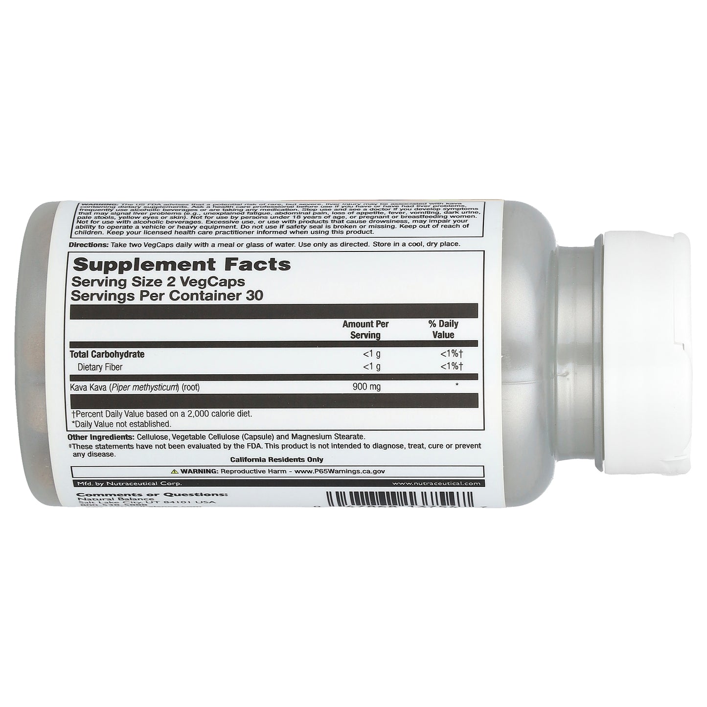 Natural Balance, Kava Kava, 60 VegCaps (450 mg per Capsule)