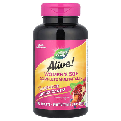 Nature's Way, Alive! Women's 50+ Complete Multivitamin, 130 Tablets