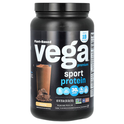 Vega, Sport, Plant-Based Premium Protein, Mocha, 1 lb 13 oz (812 g)