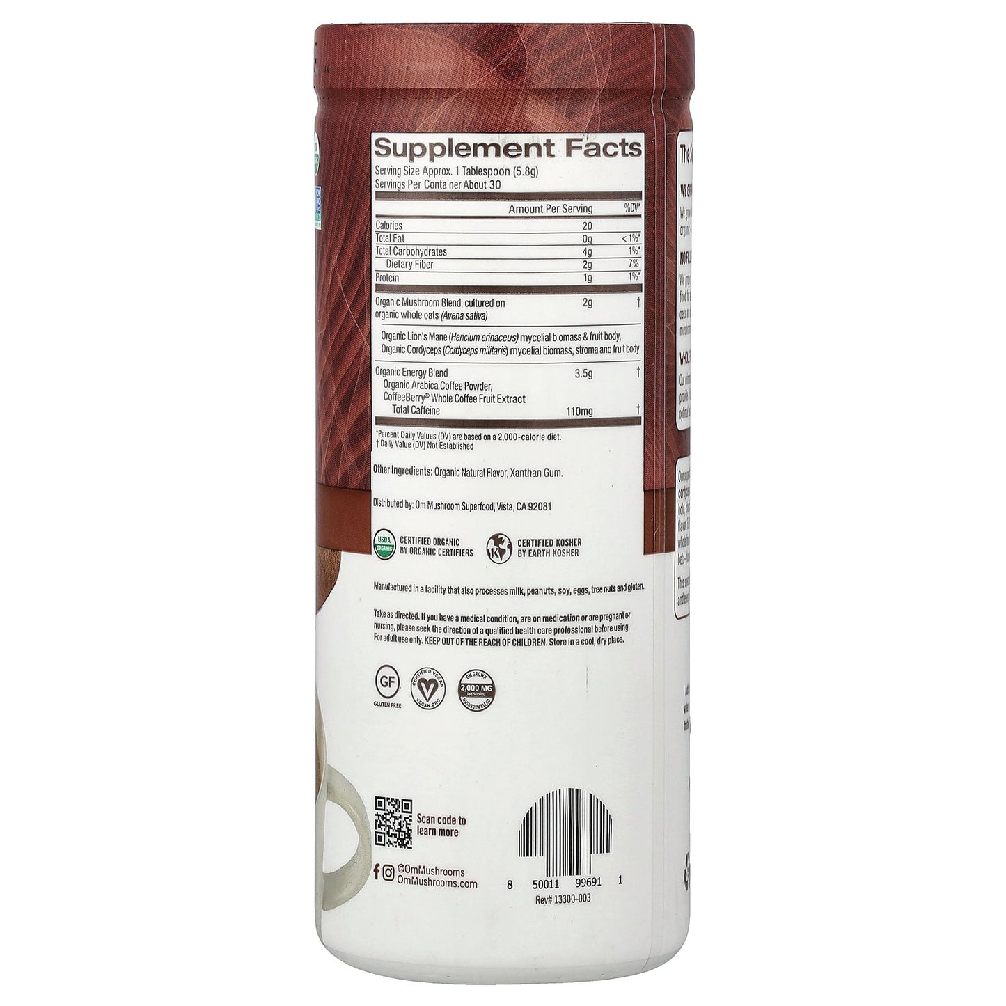 Om Mushrooms, Superfood Mushroom Blend, Coffee , 6.13 oz (174 g)