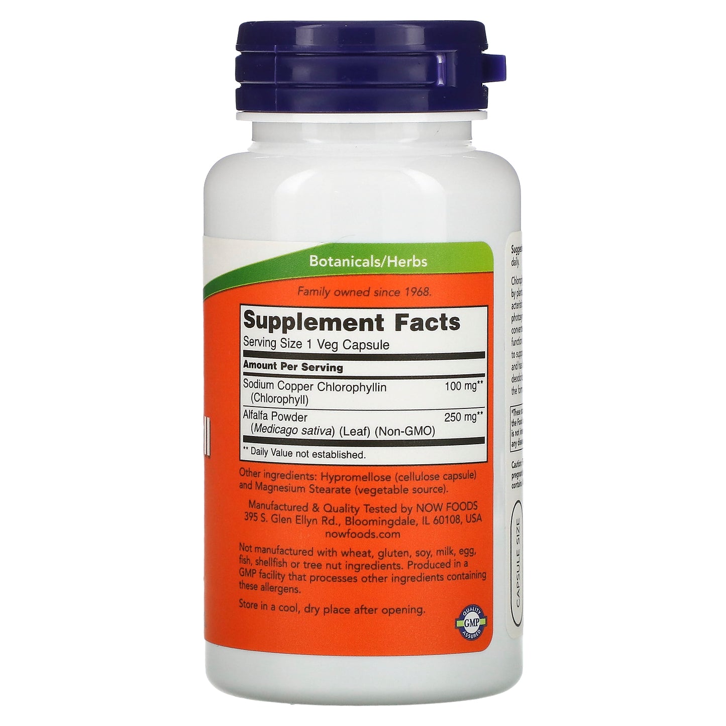 NOW Foods, Chlorophyll, 100 mg, 90 Veg Capsules