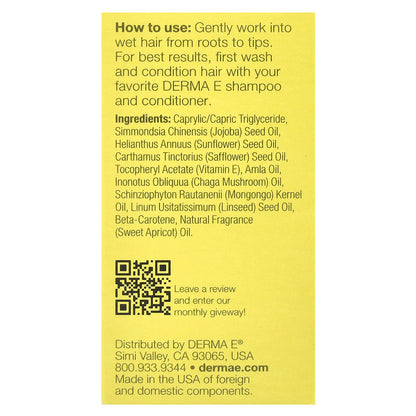 DERMA E, Styling Hair Repair Oil, 1 fl oz (30 ml)